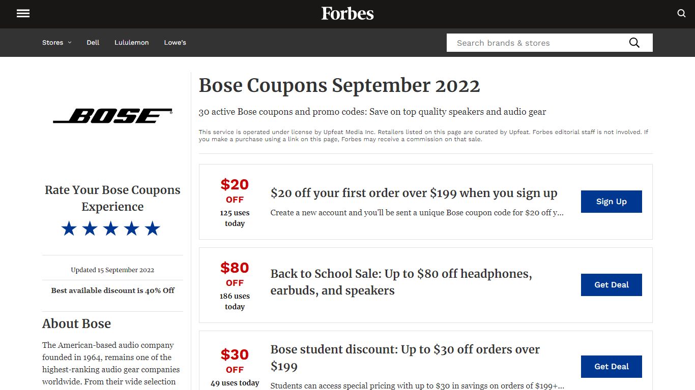 Bose Coupons | 30% Off In August 2022 | Forbes